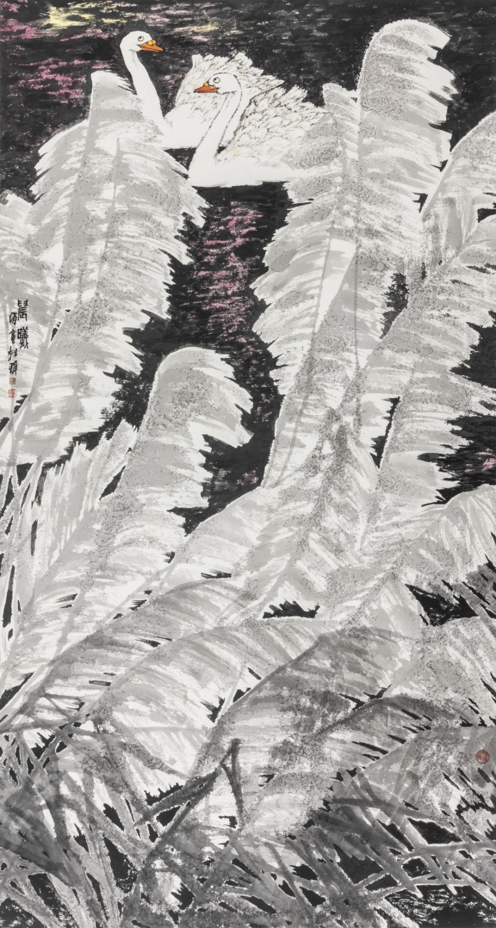10韩玮,晨曦,180x97cm,纸本水墨.jpg 916462829654716827