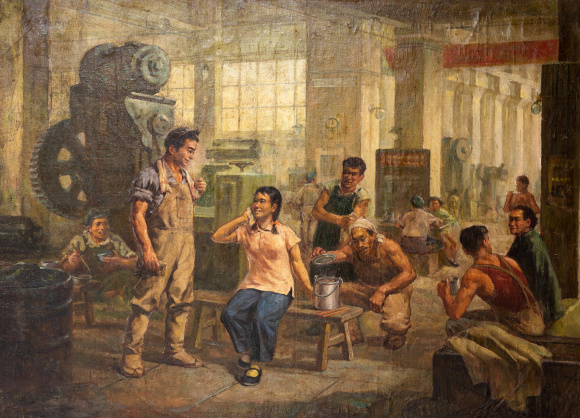 送饭 刘国枢 油画 100×120cm 1953年.jpg 916462829654699029