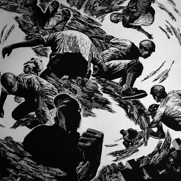 动感地带No4 肖力 版画 178x165cm 2007年.jpg 916462829654699041