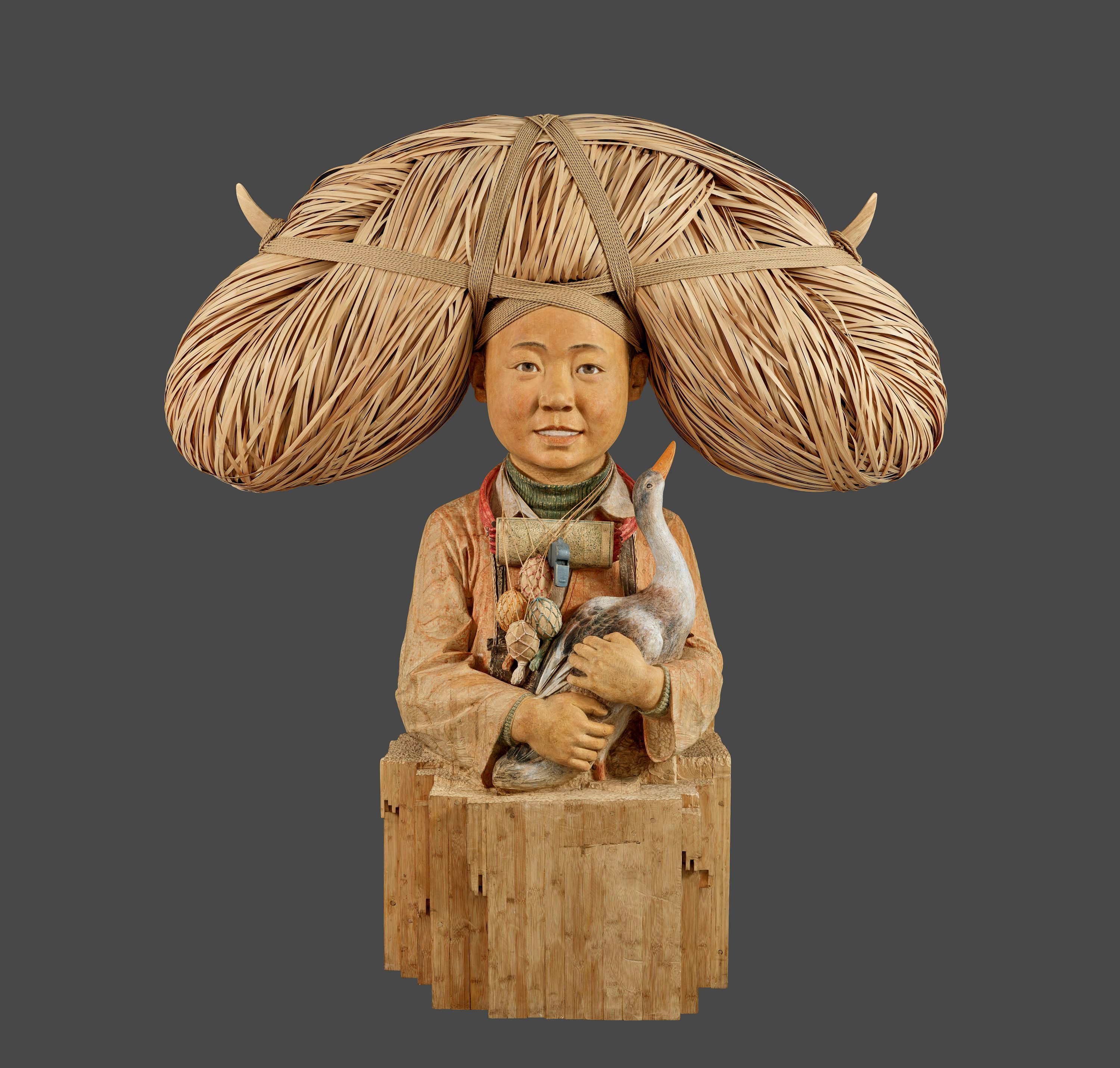 4快乐的啦啦队员咪香令人激动的一天 张文先 雕塑 185×100×198cm 2024年