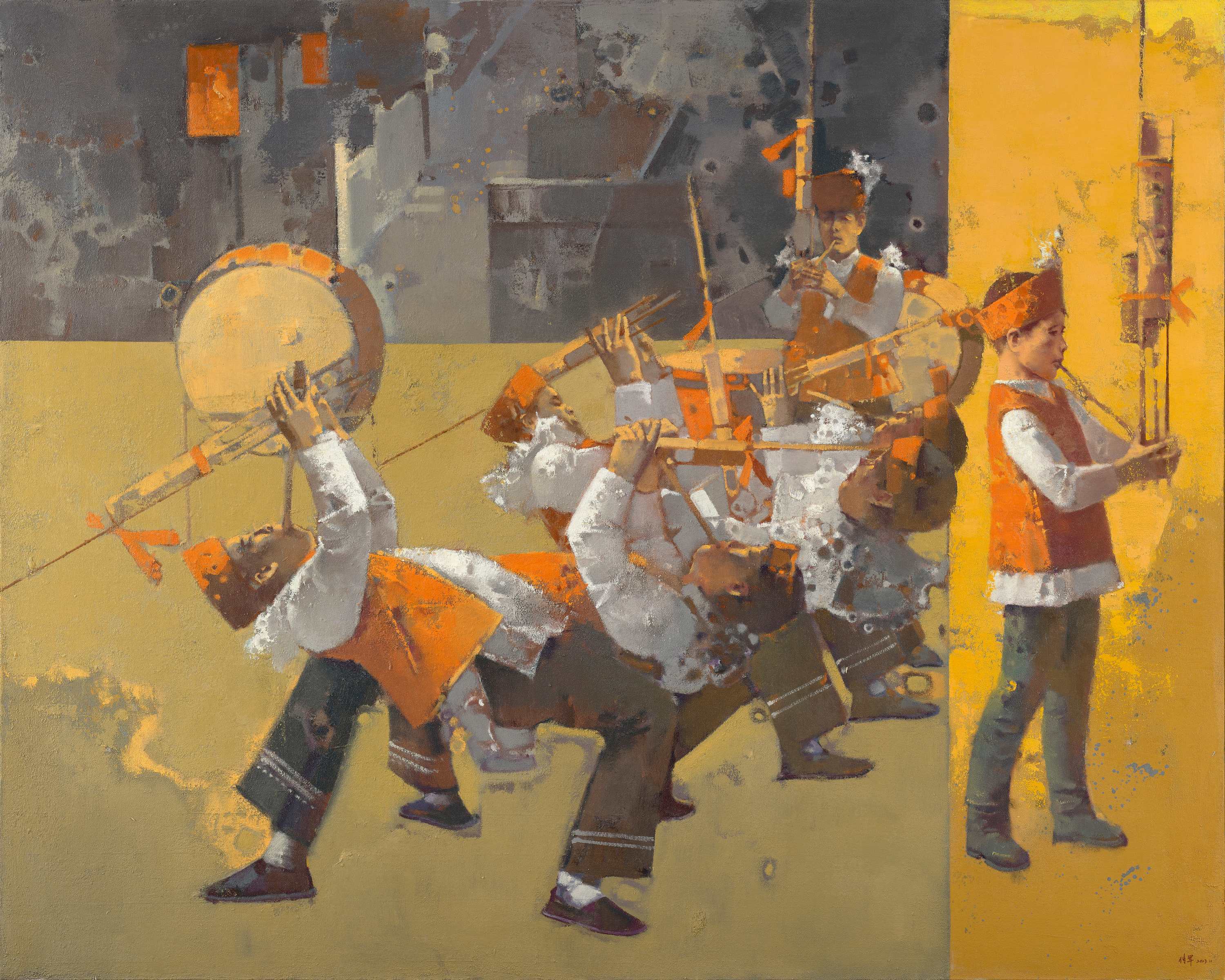 2笙声不息 李传军 油画 120×150cm 2023年