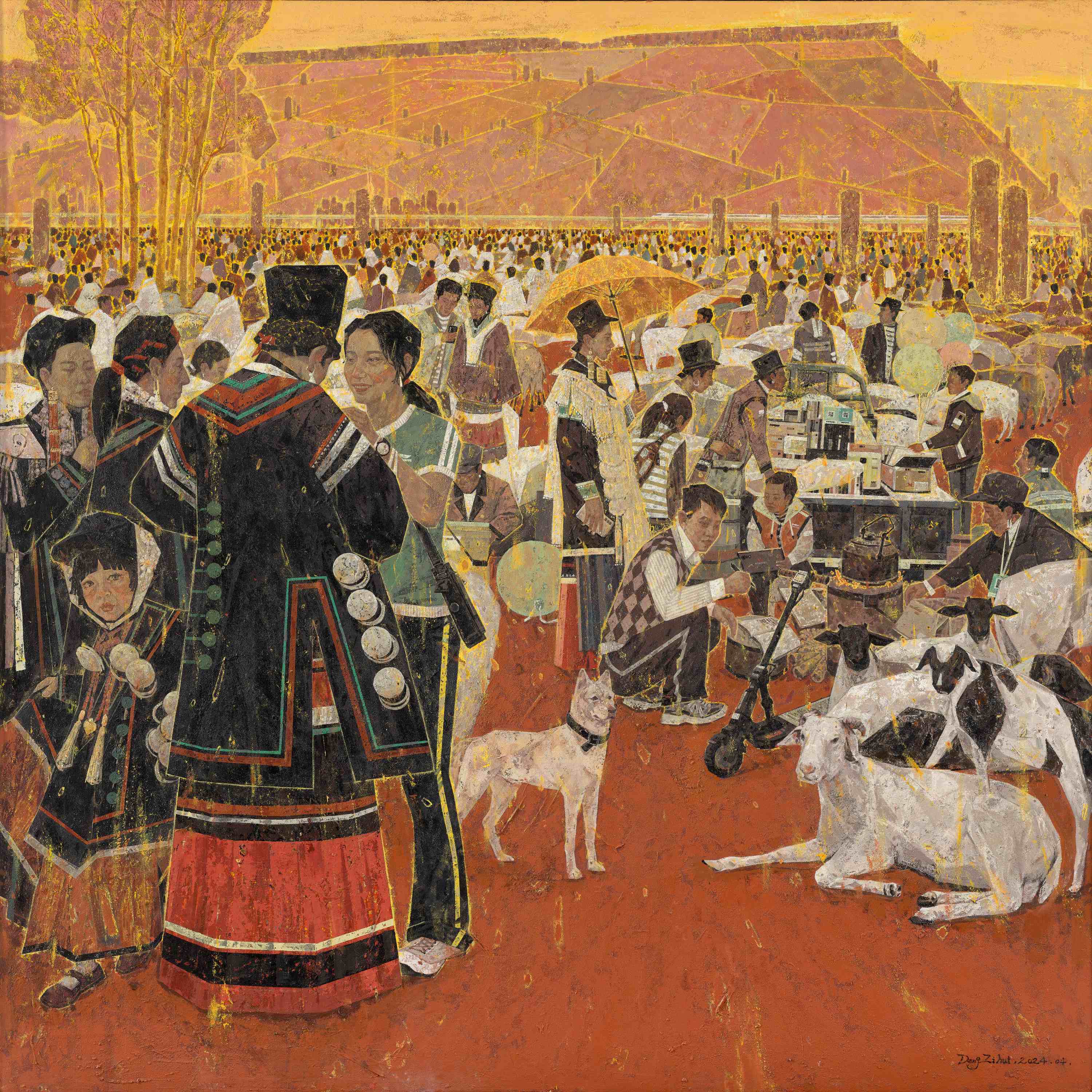 1红土之上 邓子辉 油画 230×230cm 2024年