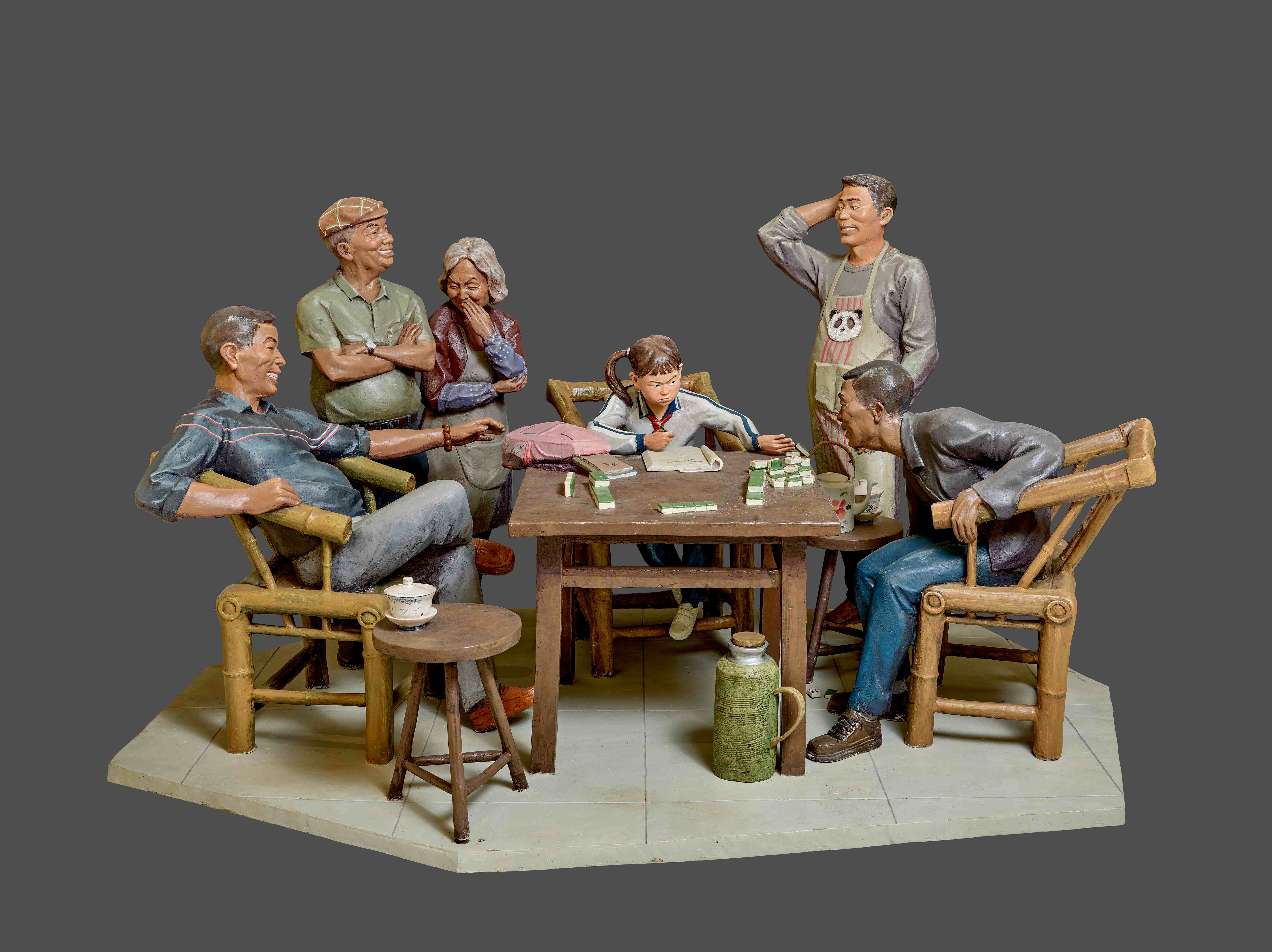 2麻将风波 李想 雕塑 178×118×105cm 2024年
