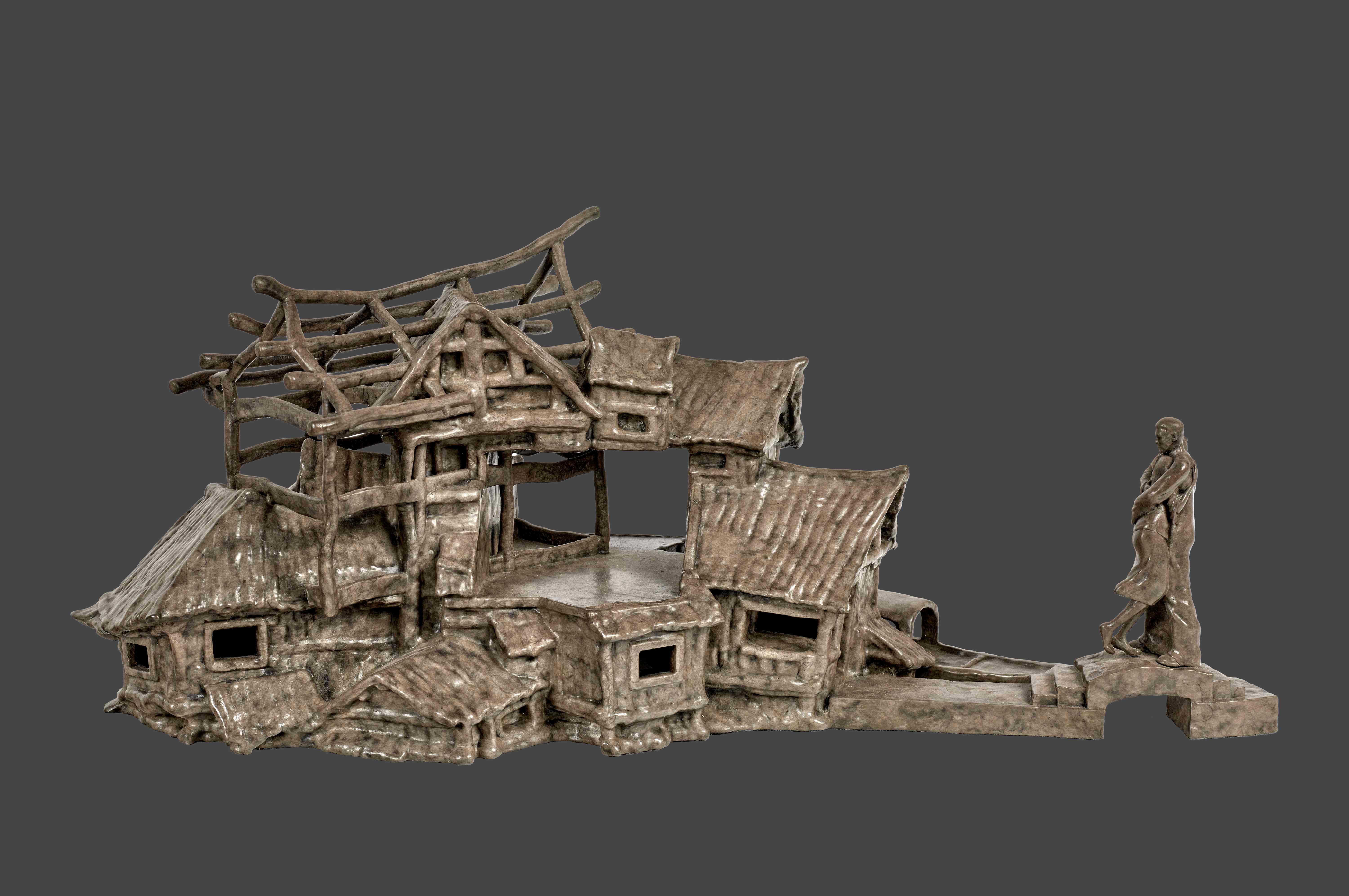 3地老天荒——父母之约 何力平 雕塑 50×21×22cm 2022年