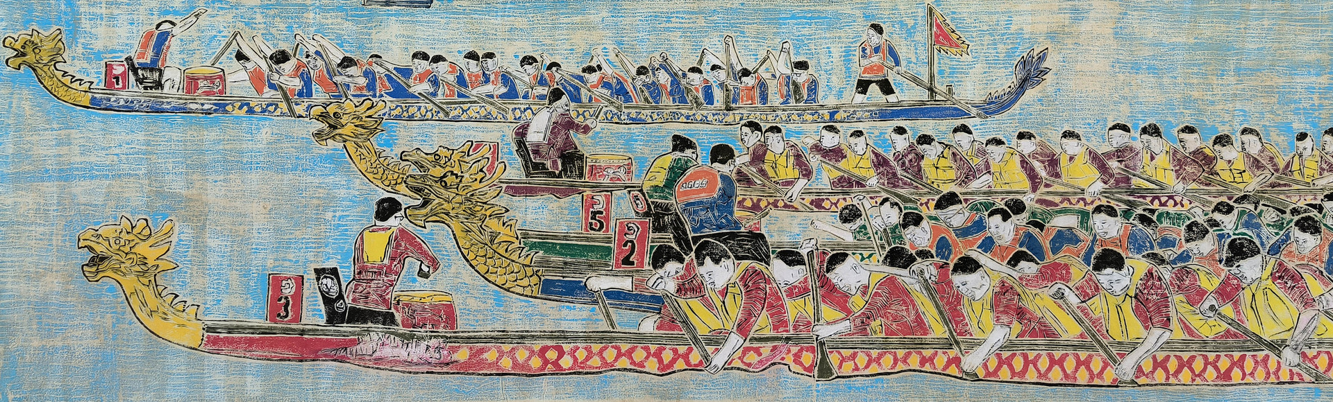 江上行舟之二 版画 168x58cm 2026年