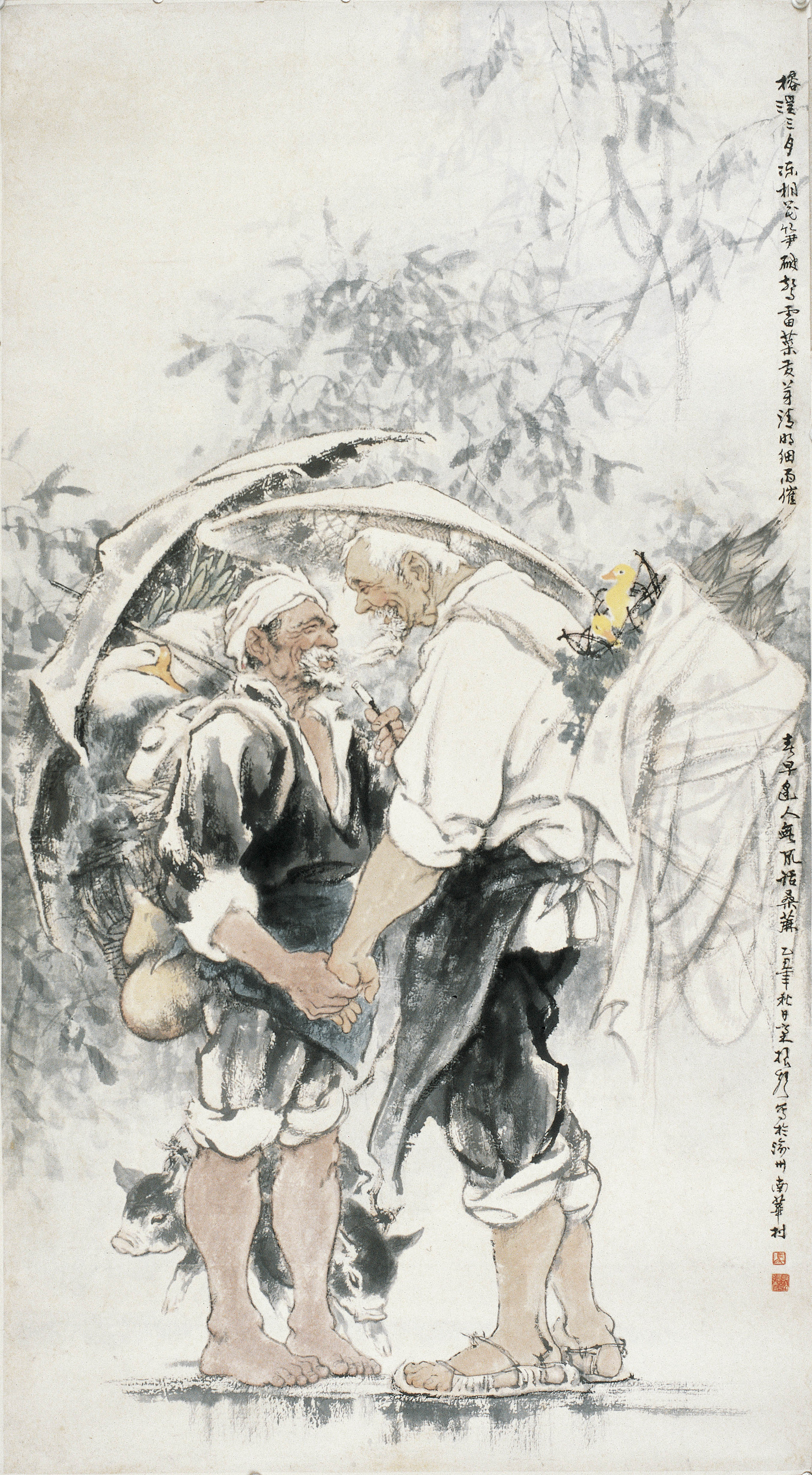 3逢场 马振声 中国画 192×106cm 1985年