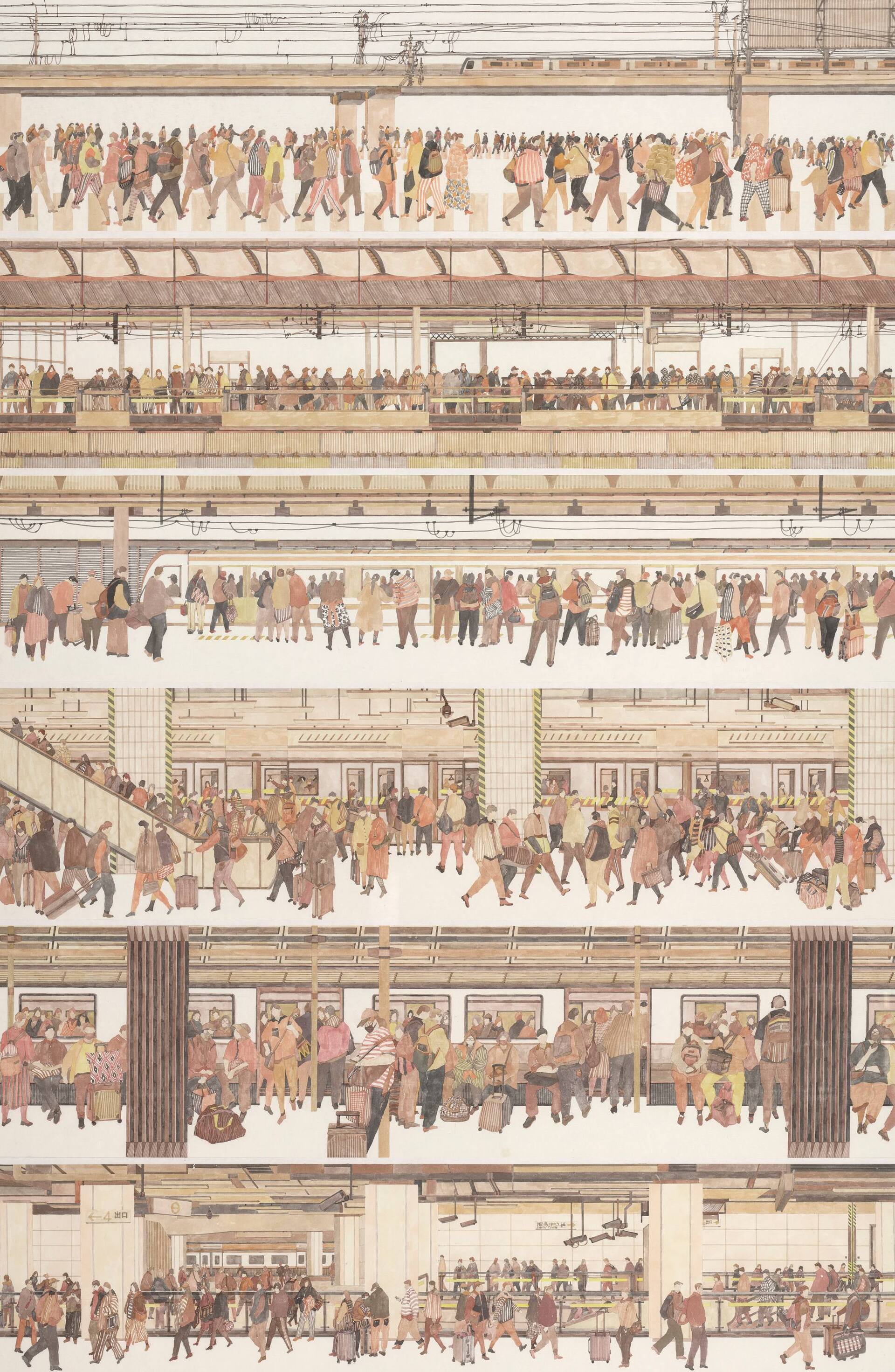 7朝暮 杨艳 中国画 185×120cm 2025年