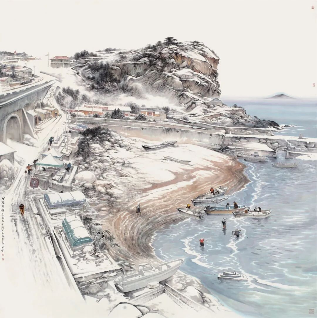 李延智《开凌晴雪》200cm×200cm