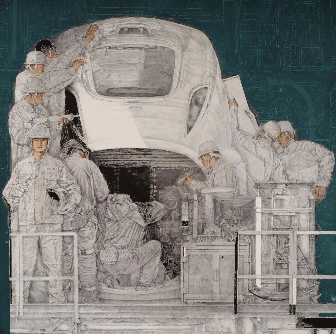 赵峰 《大国重器·中国动车》 235cm×235cm