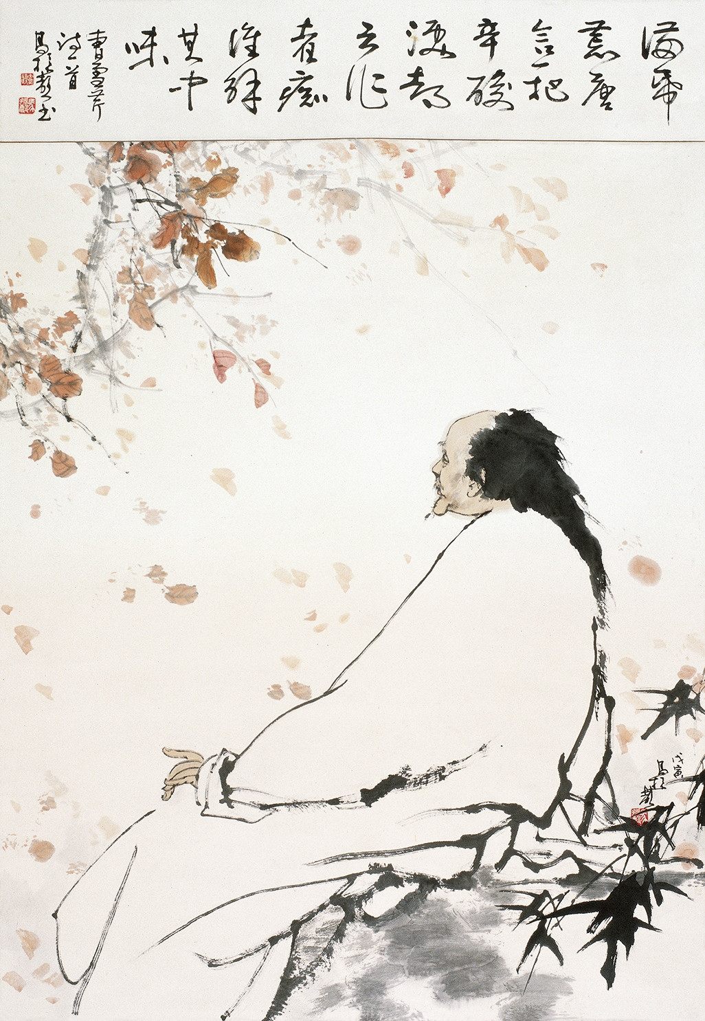 6曹雪芹 马振声 中国画 140×90cm 1998年