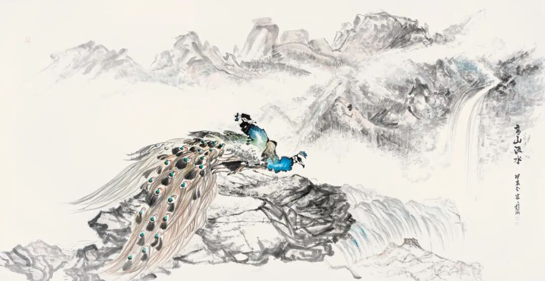 3《高山流水》 中国画 248cm×129cm 2025