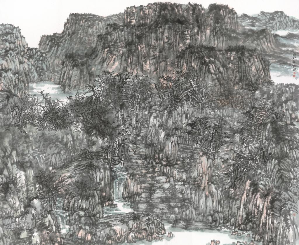 7重庆画院 陈起 《山谷清音》 240x200cm 2018