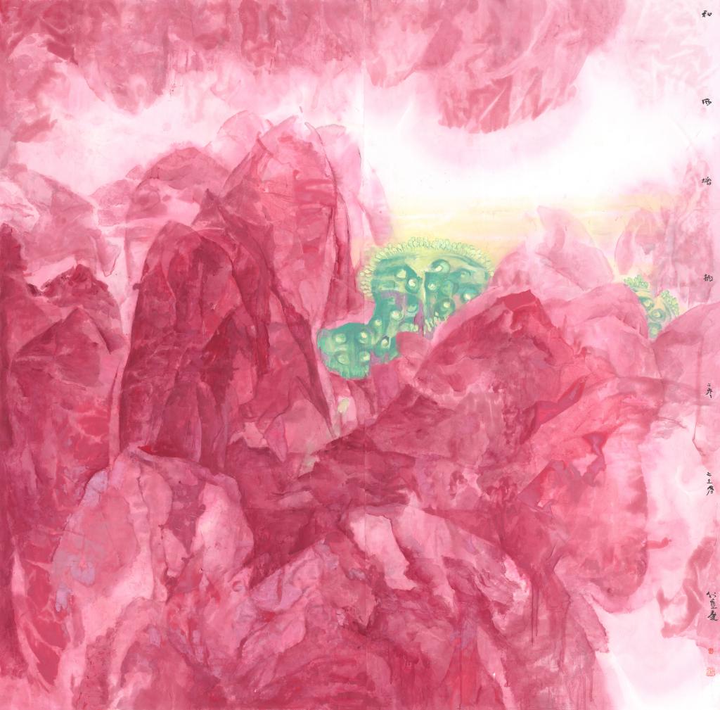 3重庆画院 邓建强 《和风塘韵》 245x242cm