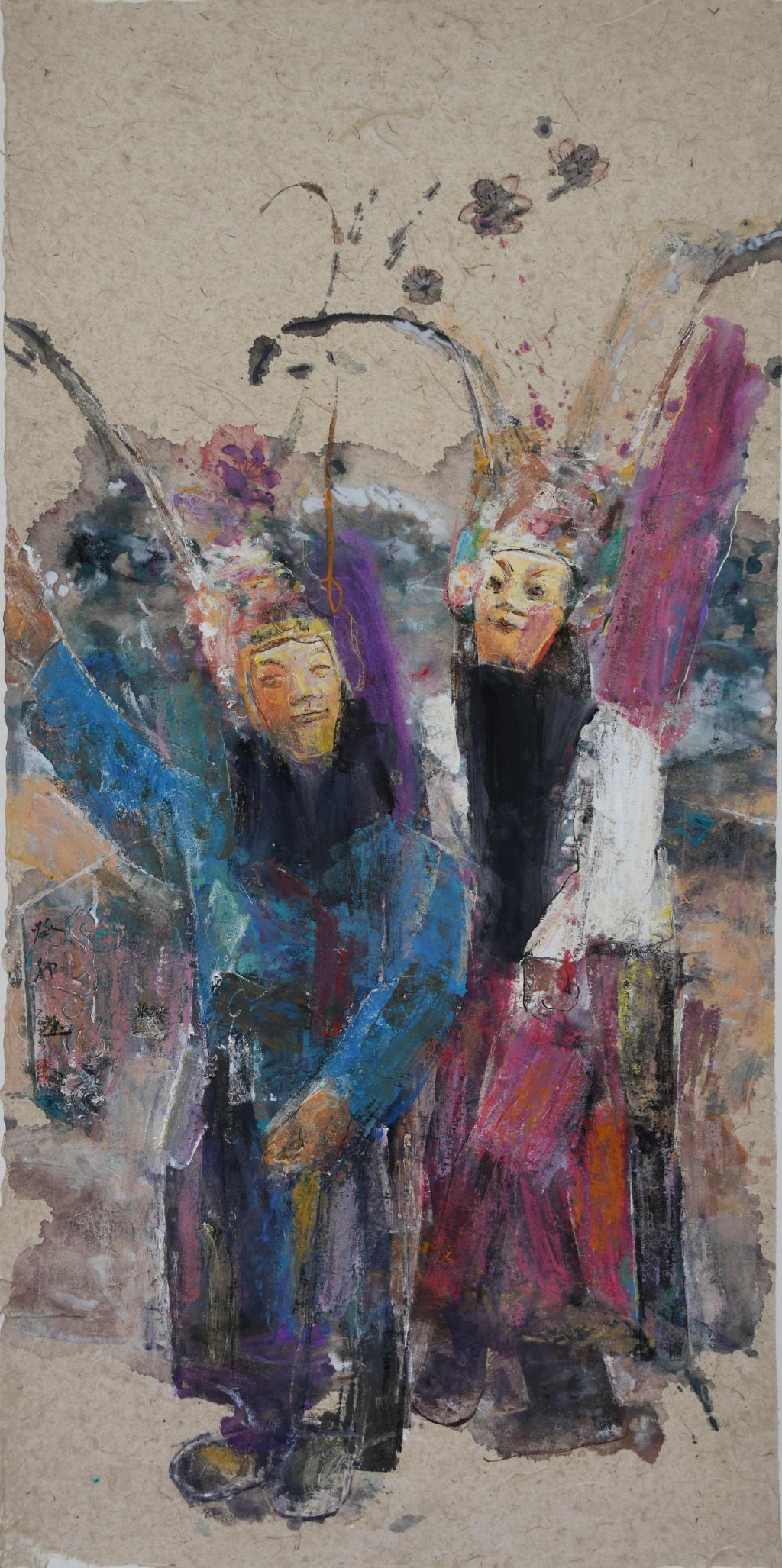 傅斌《地戏》137x69cm