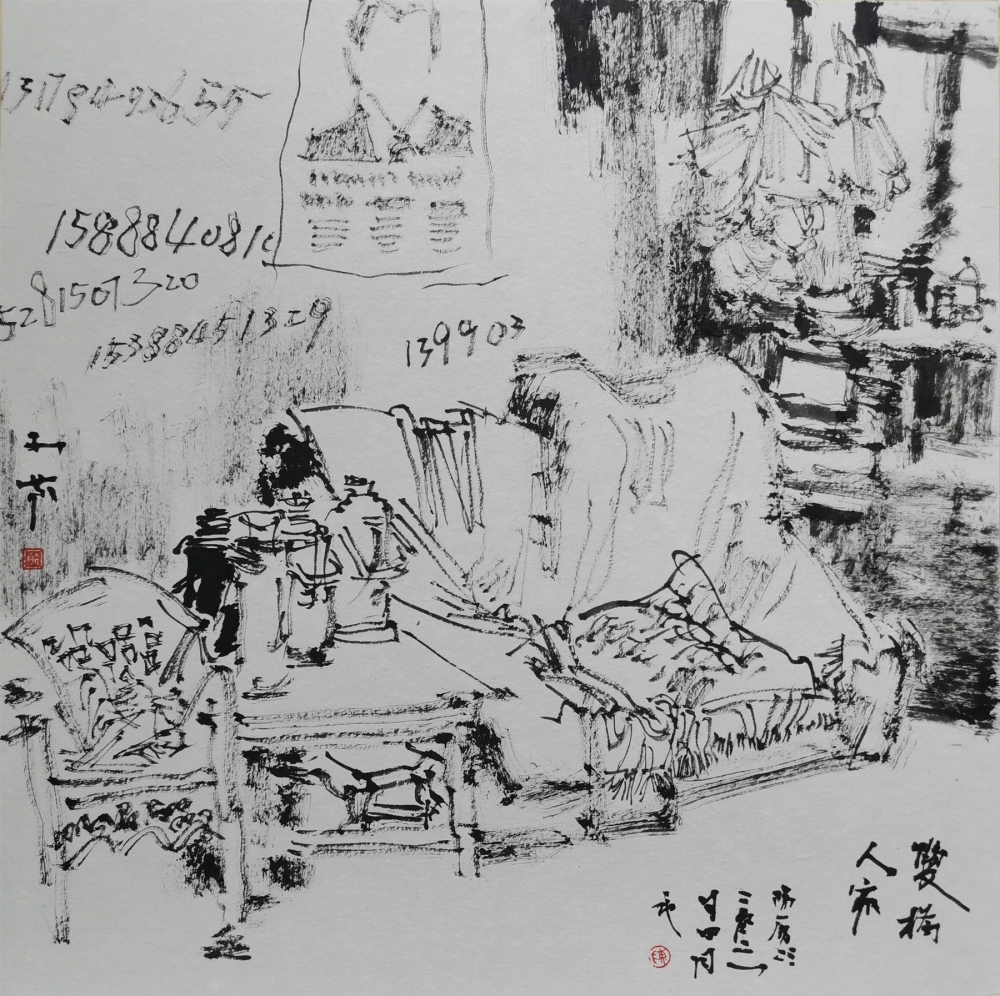 《双桥人家》作者 陈航 尺寸 50cm50cm 2021年.jpg 916462829654713485