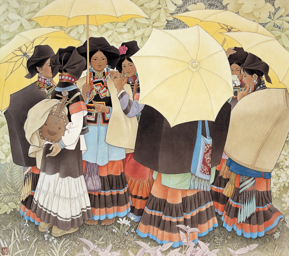 5《姑娘们的节日》1982年110x120cm.jpg 916462829654713529