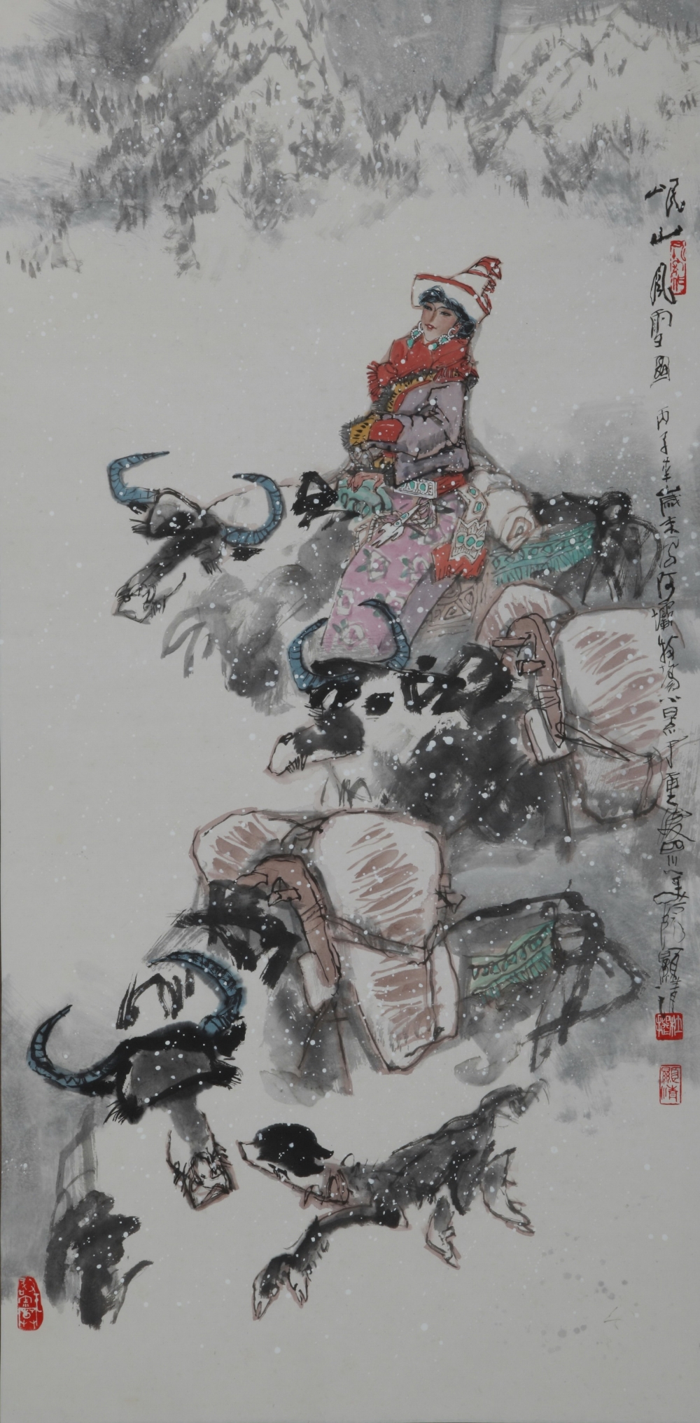 3岷山风雪图 138x68cm 2007.jpg 916462829654713331