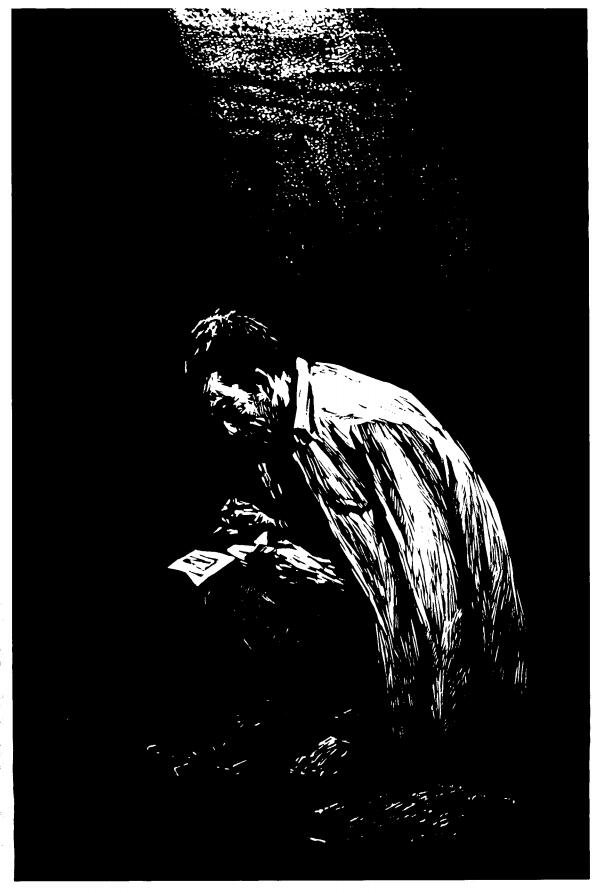 革命烈士诗抄—愿把这牢底坐穿 吴强年 版画 1978年 22.5×34.5cm 纸本