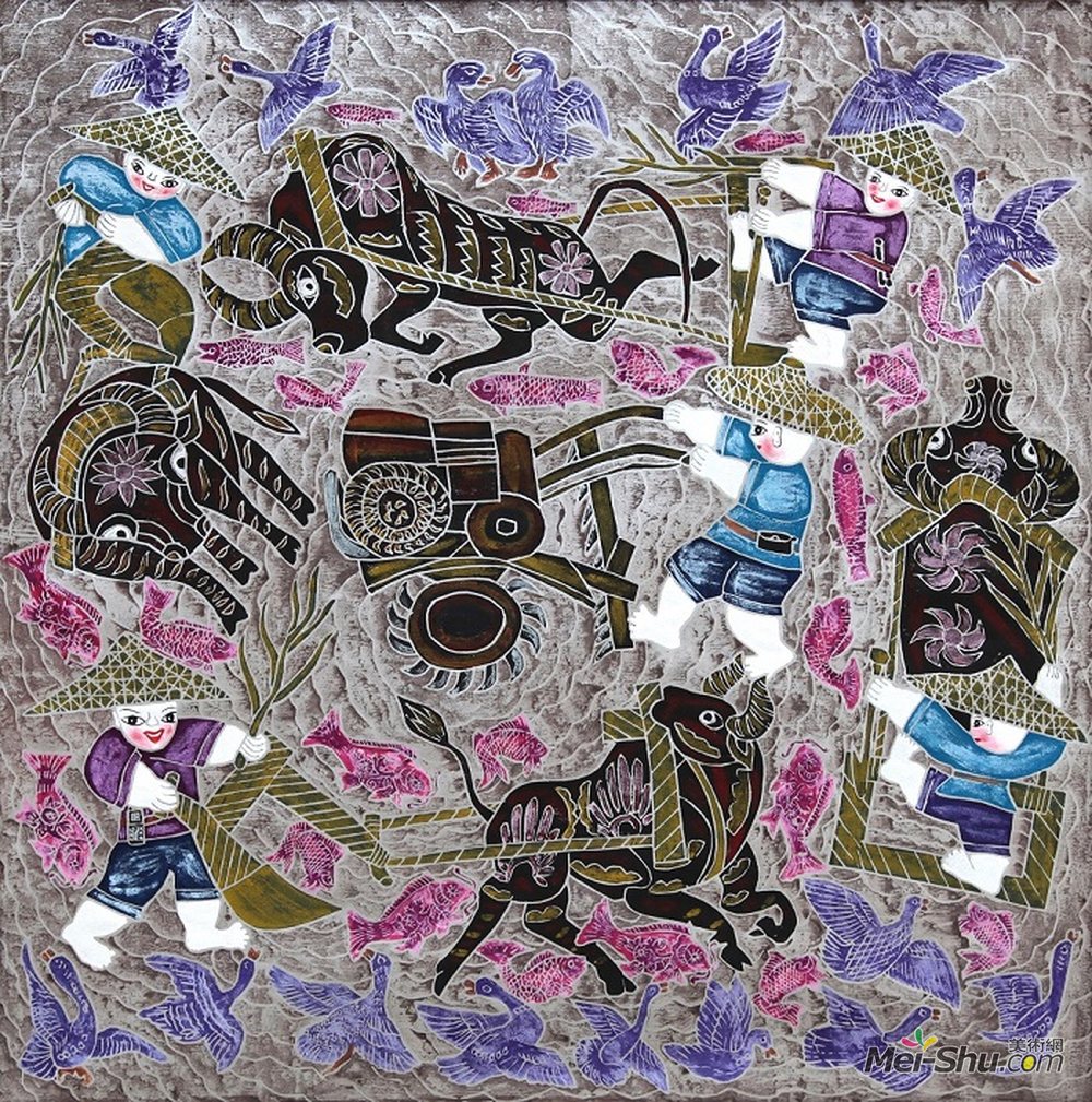 巴山五月  版画  73×73cm  2008年