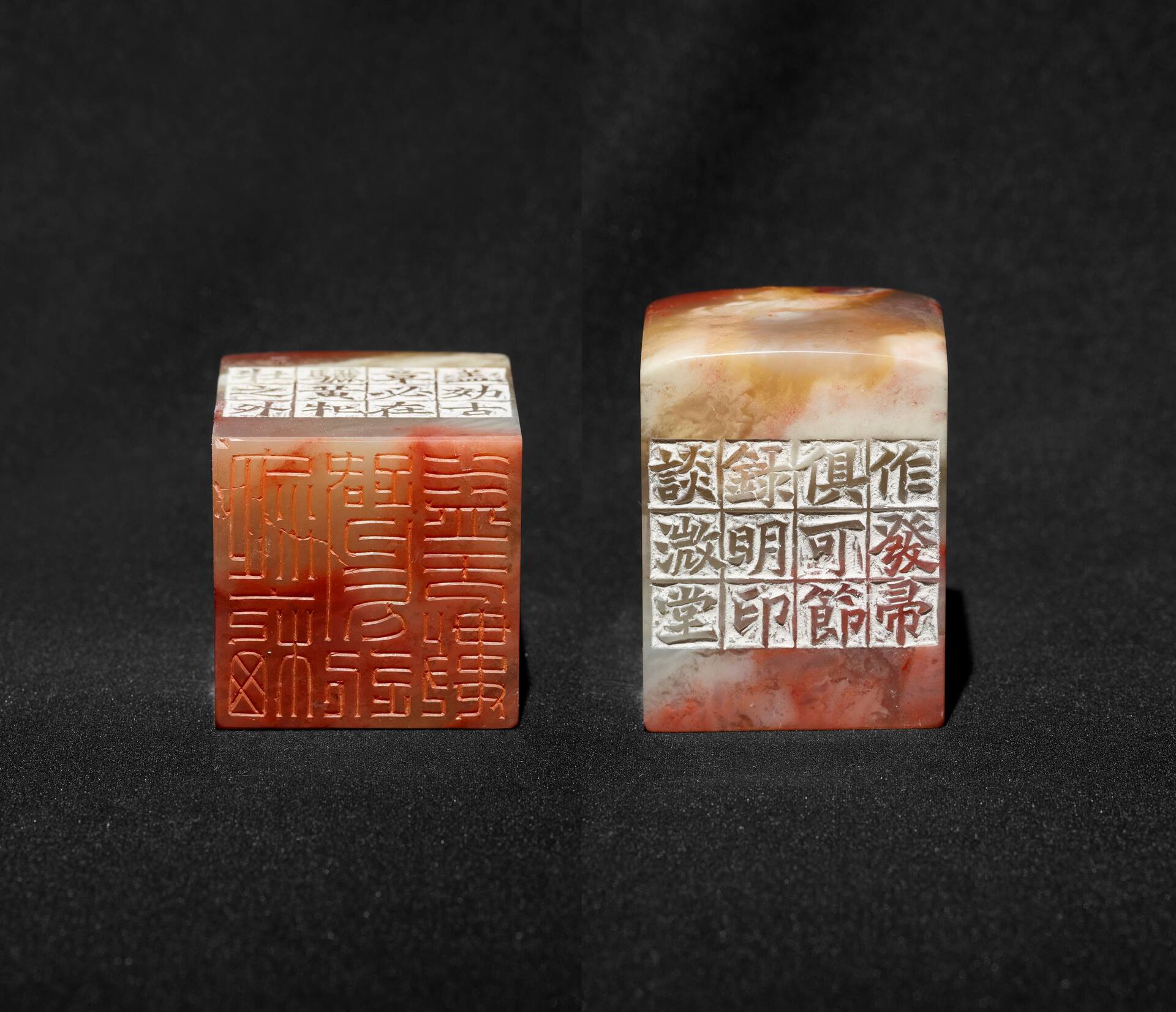 30池上栖鹭近益无数  潘港回  篆刻  4×4×5