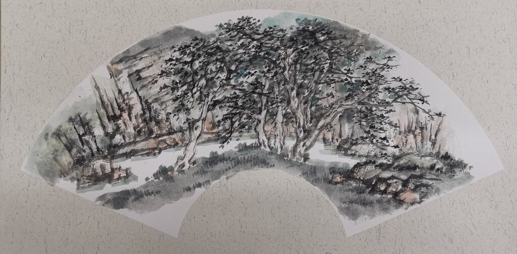 6陈起《矿山之境》中国画 30×60㎝ 2025
