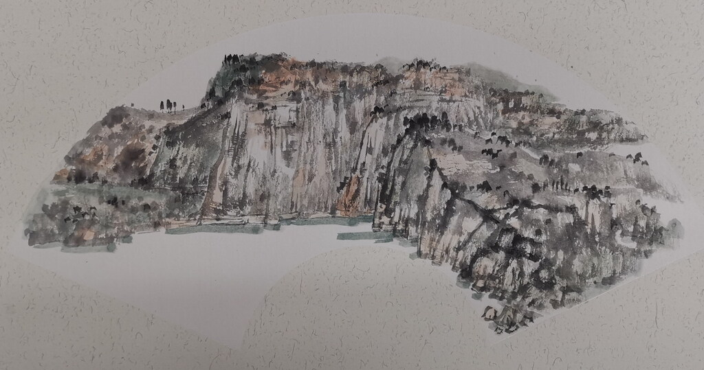 1陈起《矿山之境》中国画 30×60㎝ 2025