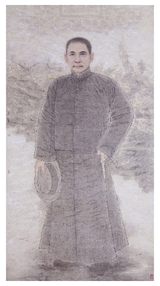 蒋才 《先贤》中国画124㎝×210㎝ 2010