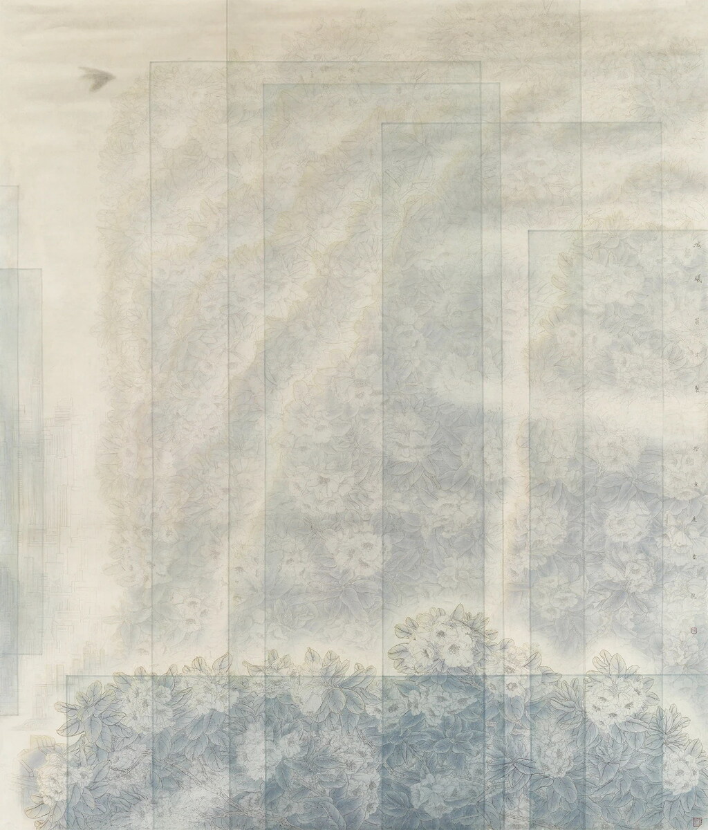 蒋才《城曦》中国画230㎝×200㎝  2024