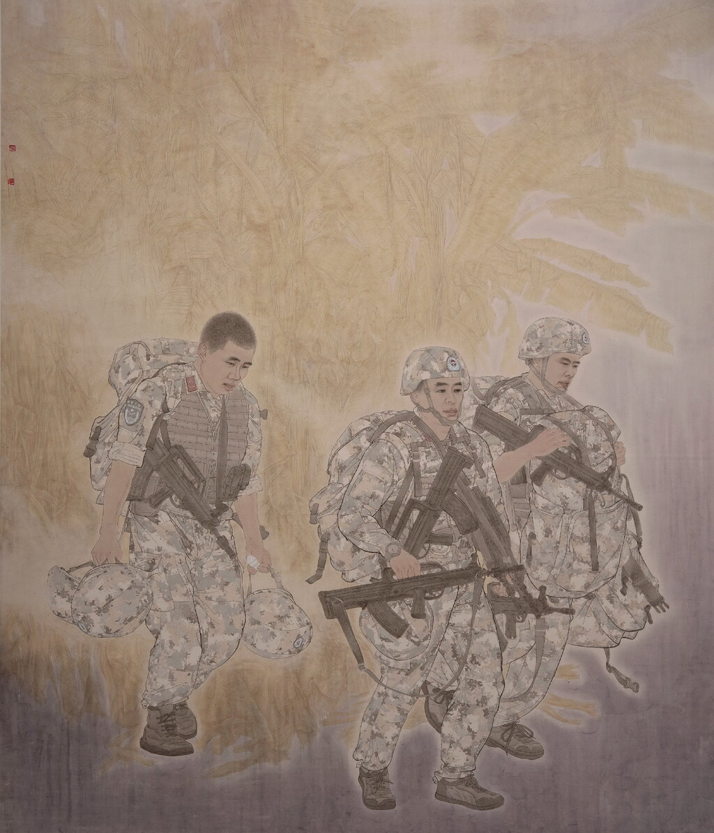 蒋才《金色年华》中国画  215㎝×260㎝ 2019