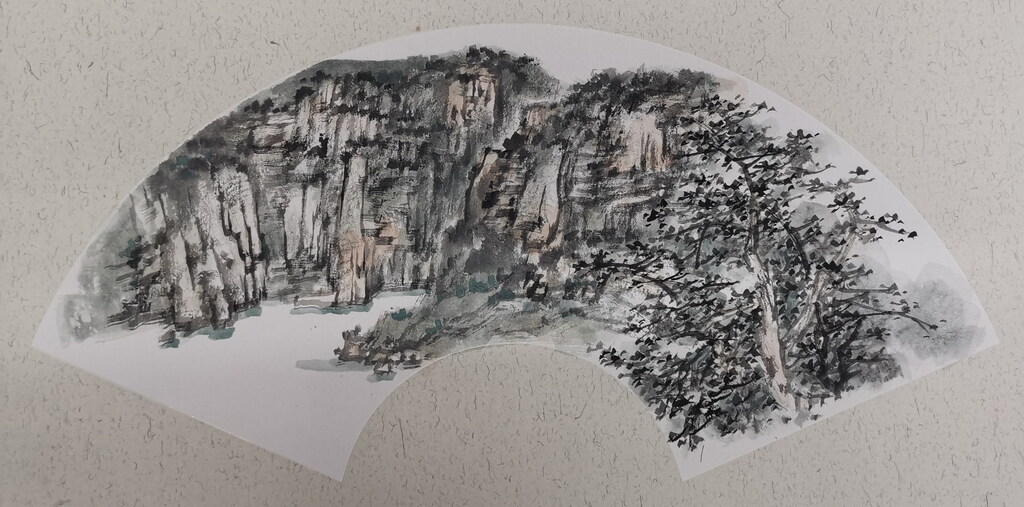2陈起《矿山之境》中国画 30×60㎝ 2025