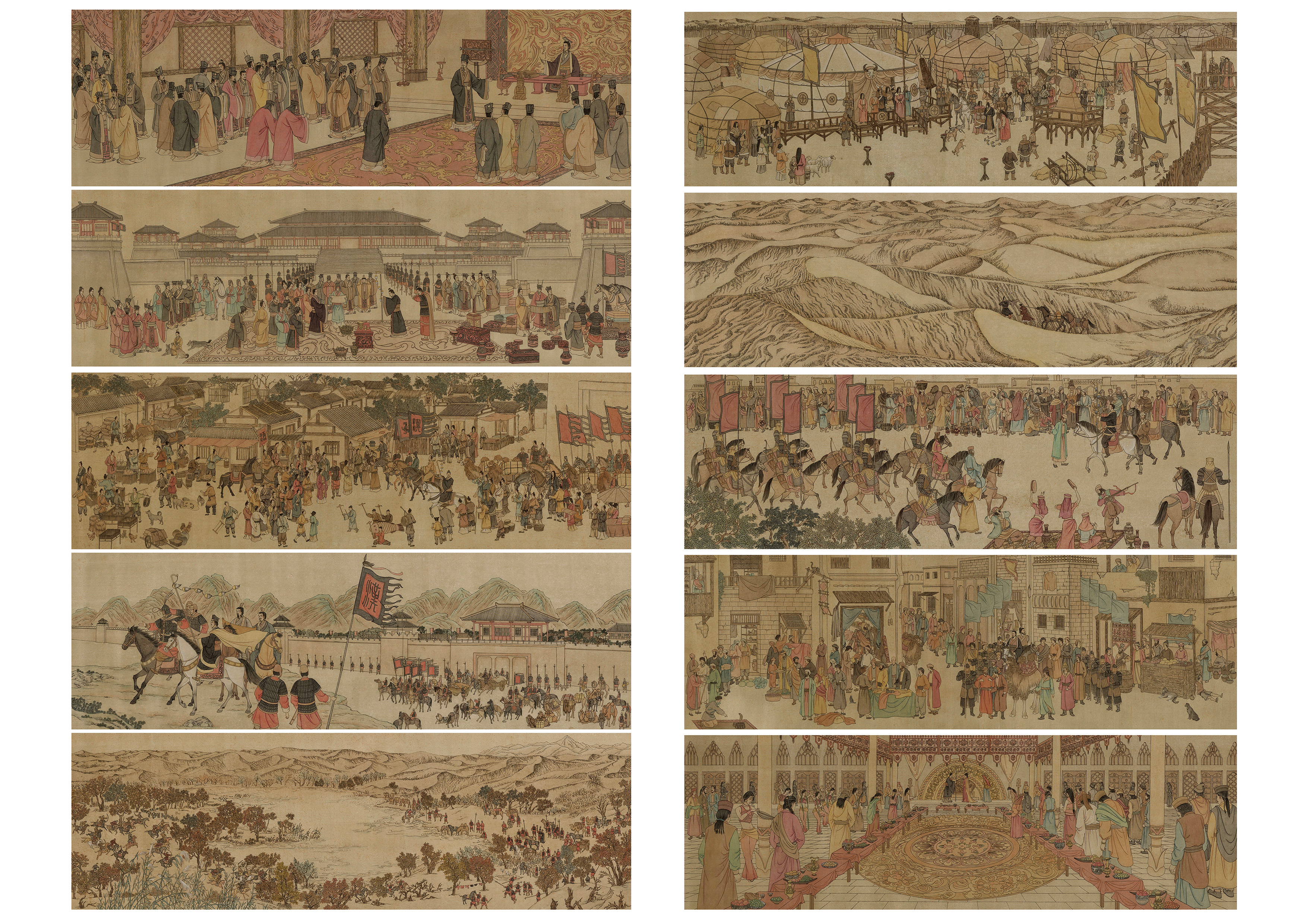 23 刘凯 《凿空之旅》纸本重彩  30×100cm×10幅  2019年