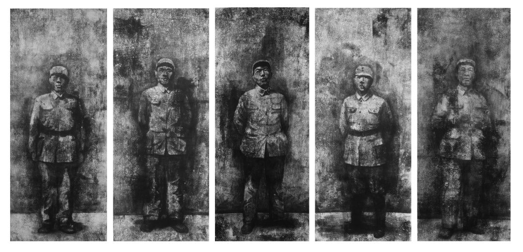 21 忘却的纪念   综合版画 200×90CM   肖力    2015