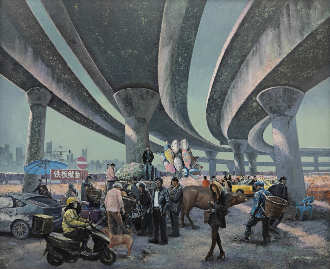 《两亩地》，毛艳阳 ，180×150cm，布面油画，2015年作。