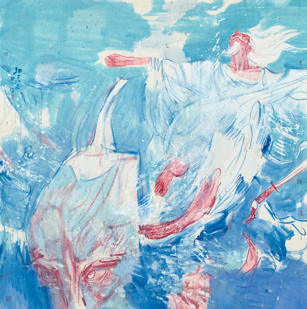 2 张江舟 汨罗江怨 180X180cm 国画 2023年