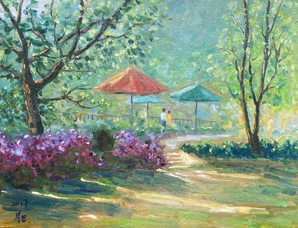 陈月旦 夏日情怀 27×41cm 2014年 油画 台湾印象写实油画协进会会员 导师：林信维
