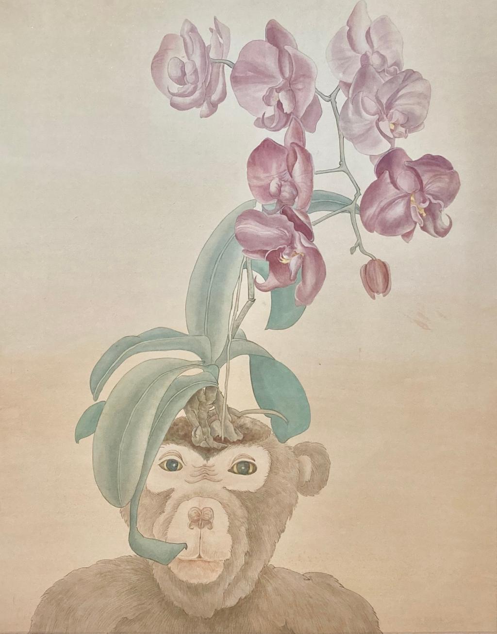 7柯姸萱 脑袋开花 40×25cm 2024年 纸本设色 台湾师范大学艺术学院美术学系硕士班水墨组