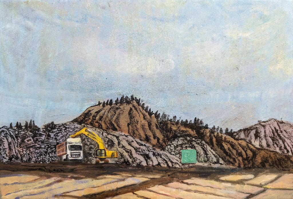 6陈沅青 废铁回收场 35x24cm 2023年 油画 台湾师范大学艺术学院美术学系硕士班西画组