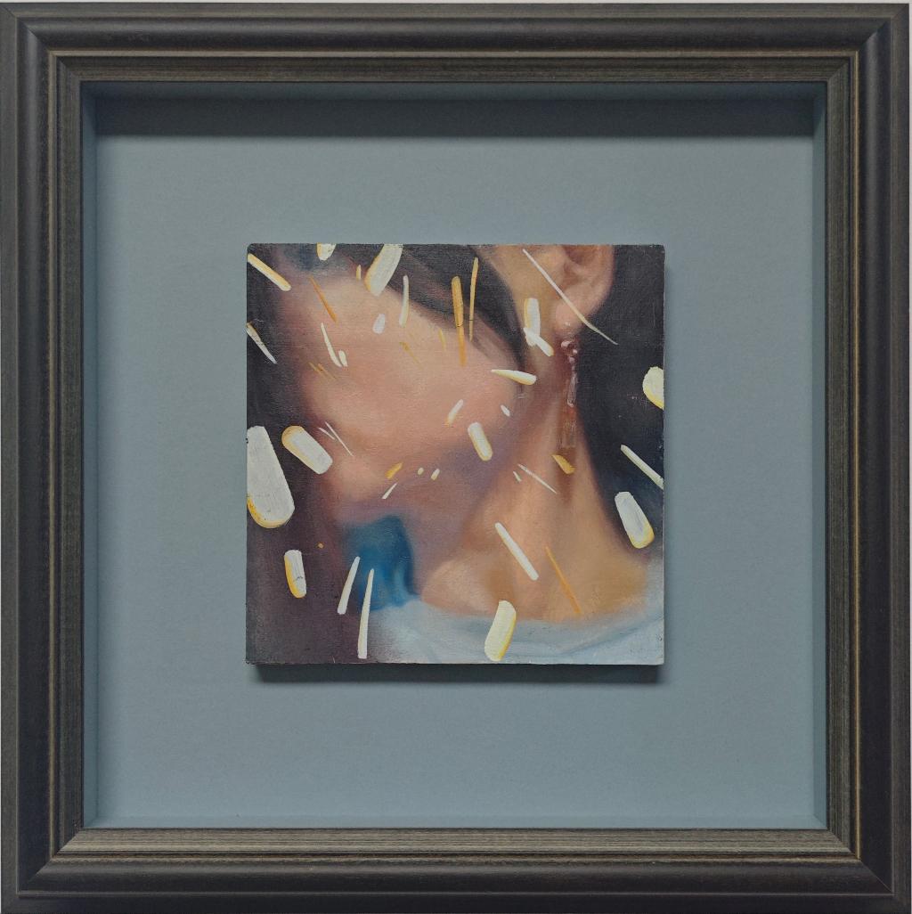 姜睿杰 光逝 20×20cm 2024年 木板油画 四川美术学院造型艺术学院油画系硕士班