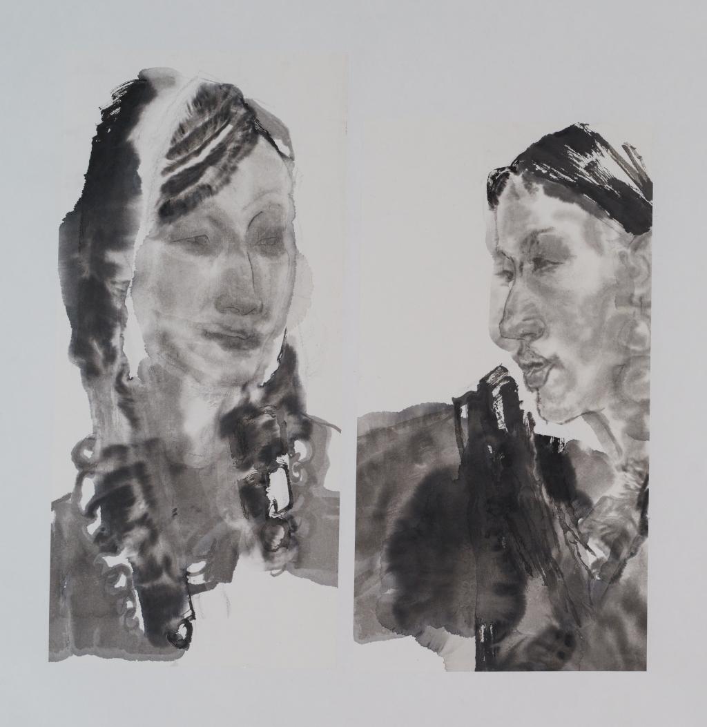 57 齐妙 桑吉卓玛 63×65cm 2023年 纸本水墨 四川美术学院中国画与书法艺术学院硕士班