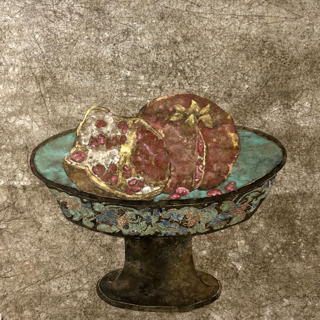 56 丁萸 丝路硕果 69×69cm 2023年 纸本设色 四川美术学院中国画与书法艺术学院硕士班