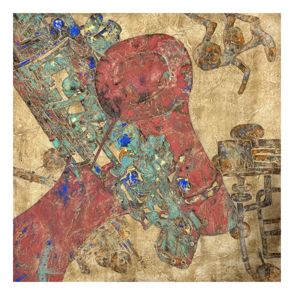 46 陈昱君 青春之乐 69×69cm 2024年 纸本水墨 四川美术学院中国画与书法艺术学院硕士班