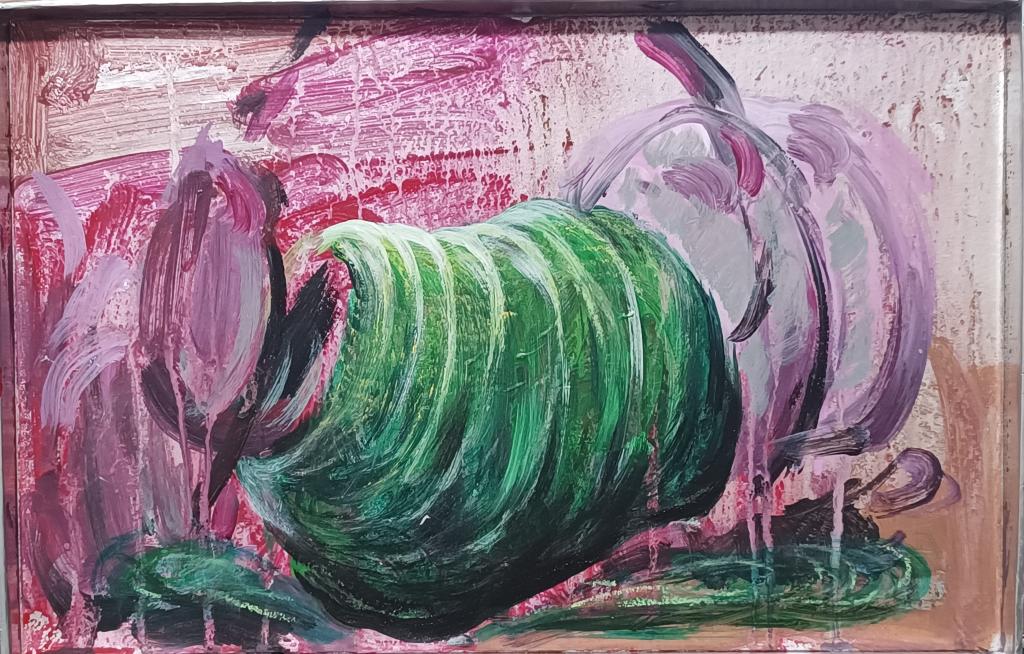 郑笑宇 折腾 50×70cm 2024年 综合材料 四川美术学院造型艺术学院油画系硕士班