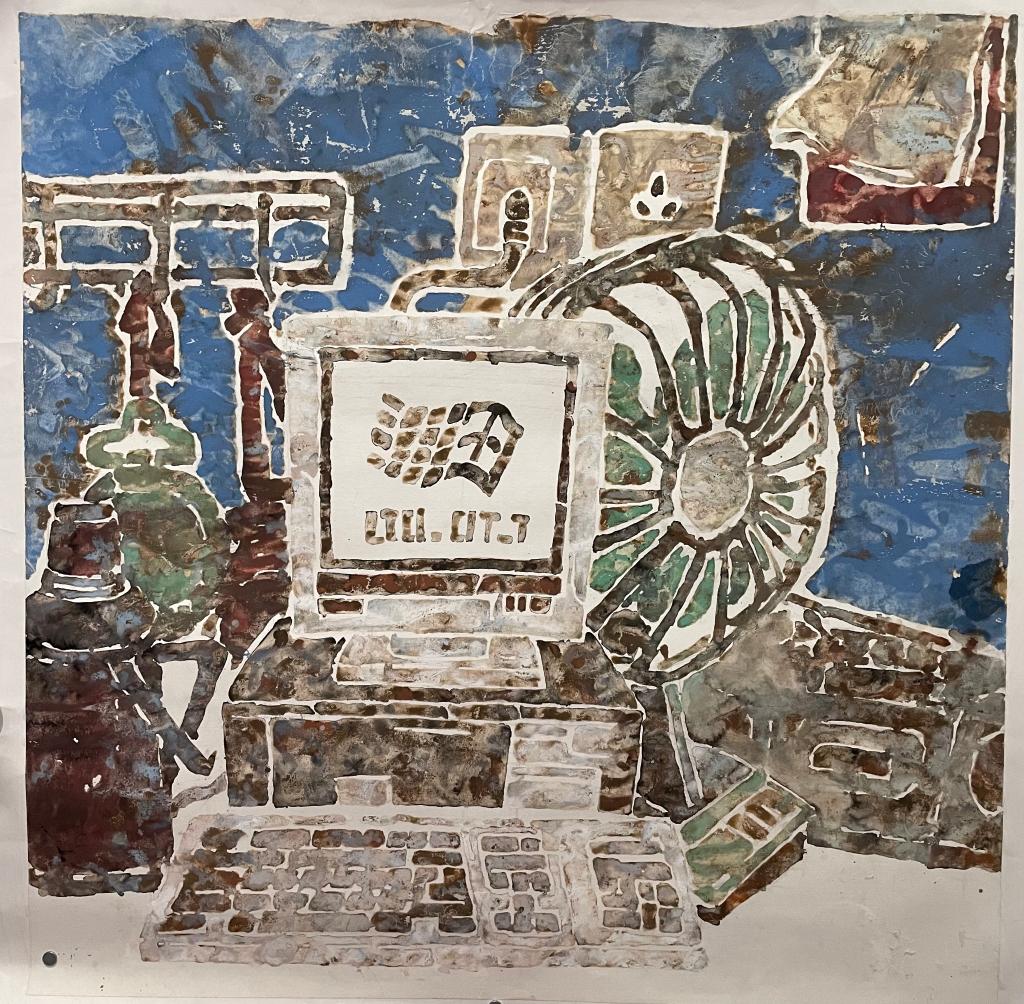67 陈星语 二零零零 69×69cm 2024年 纸本设色 四川美术学院中国画与书法艺术学院硕士班