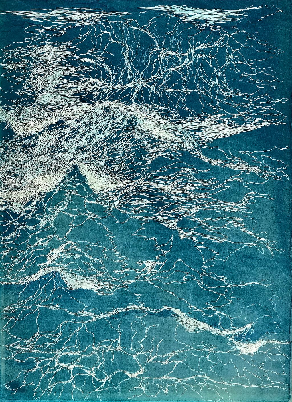 唐娅 澹澹 44×33cm 2023年 苏绣 四川美术学院设计学院手工艺系纤维工作室本科班