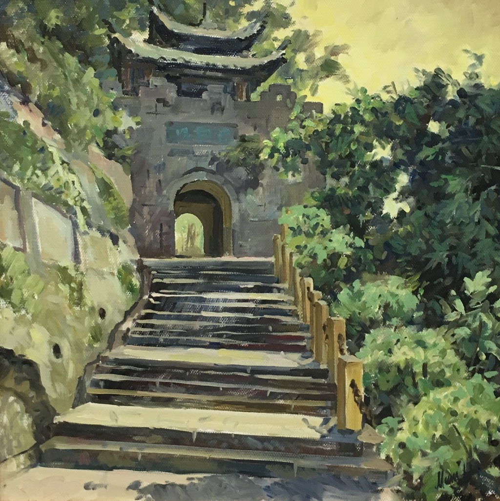 米先科•尼古拉•叶夫根耶维奇    历史的台阶    70×70cm 布面油画 2016年