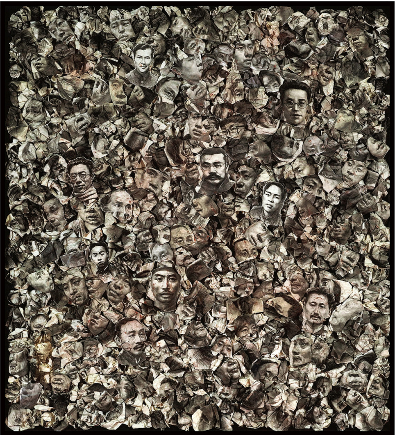 《先驱》 李英武、周渝、于波  版画  205×185cm  2019年