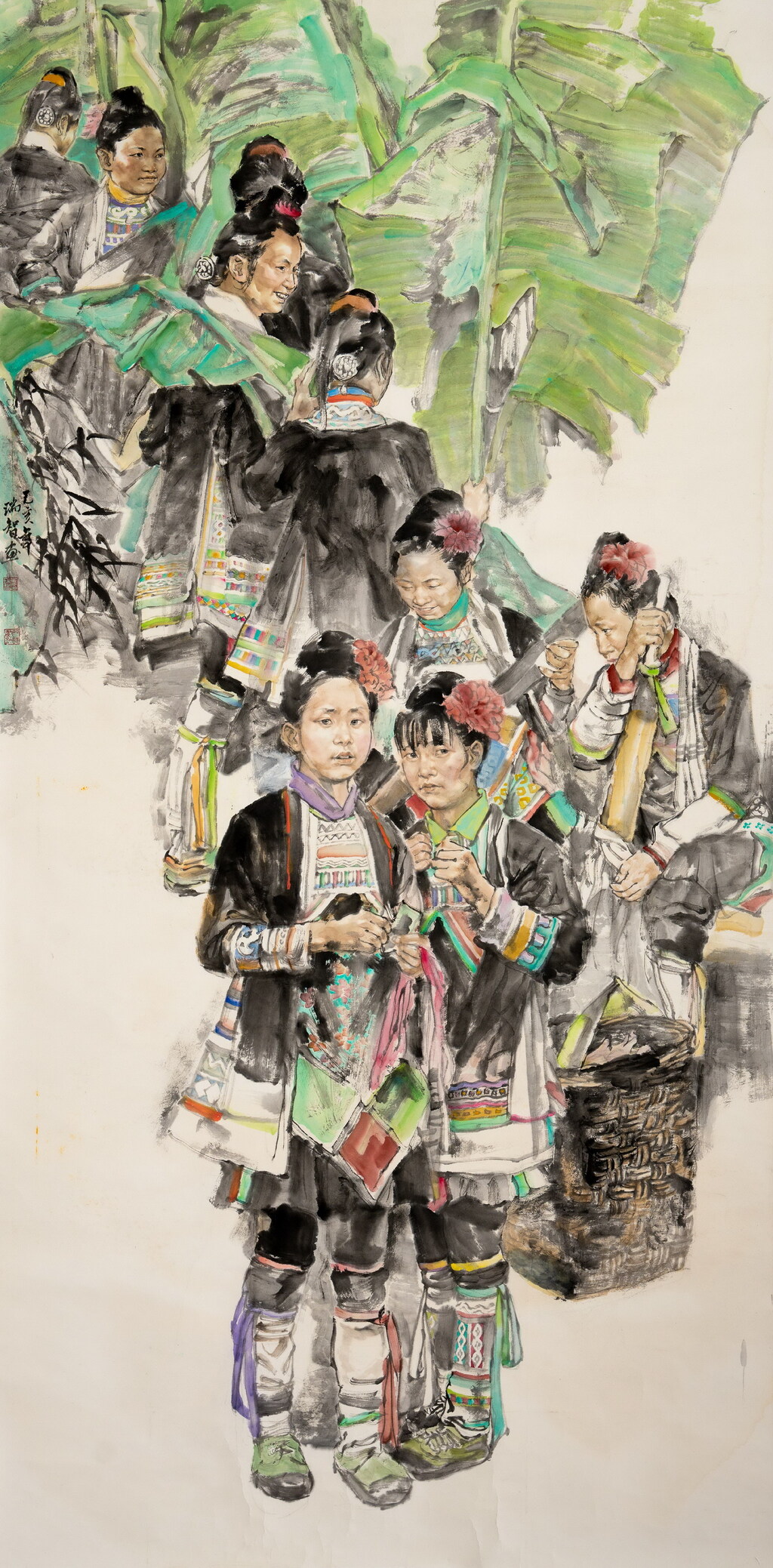 7《岜沙之春》纸本水墨120x240cm 2019
