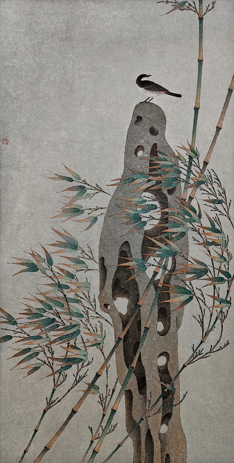 祝殿超《萧瑟处》中国画 34×68厘米 2023年