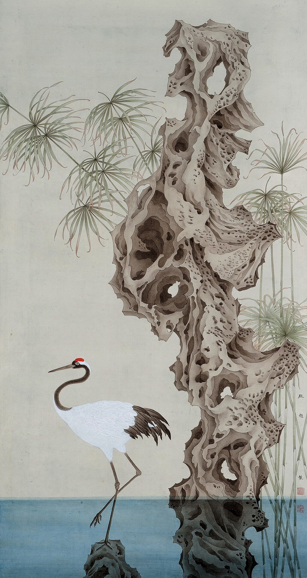 祝殿超《白露未晞》中国画 88×166厘米 2016年