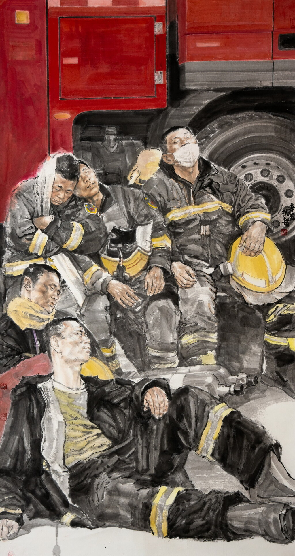 4《不一样的青春》纸本水墨180x95cm 2021